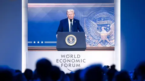 EPA US President, Donald Trump addressing the World Economic Forum