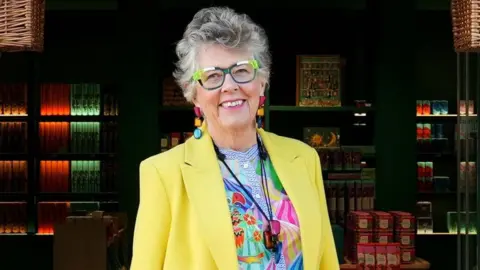 Getty Images Dame Prue Leith DBE marks the arrival of Fortnum & Mason's first store outside the capital on October 6, 2025 in Bicester, England.