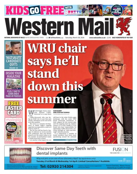 Western Mail Western Mail front page