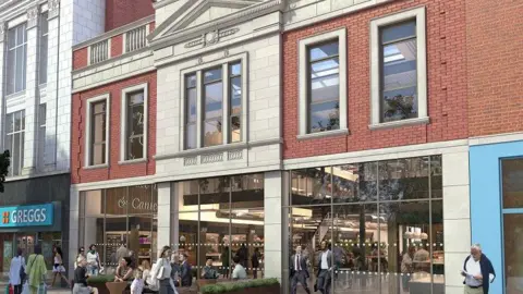 Stafford Borough Council Artist's impression of how the front of the building could look