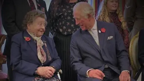 Royal British Legion Jill Gladwell with King Charles