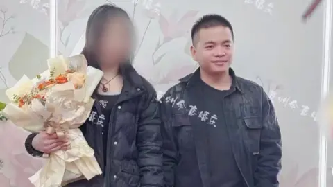 Wang with his ex-wife