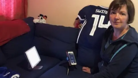 BBC Elizabeth working at home