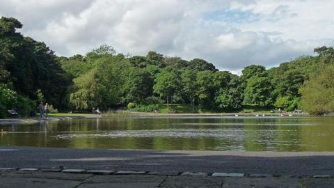 The lake in Leazes Park in Newcastle