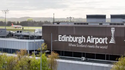 The outside of Edinburgh Airport