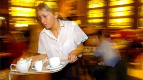 PA Anna Woloszyn, originally from Poland, now living in Dublin, working as a waitress
