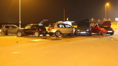 Nottinghamshire Police Crash scene