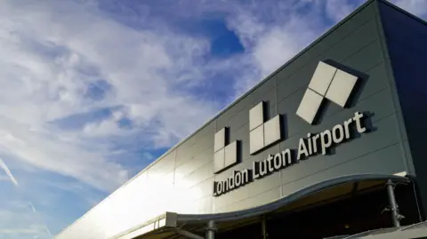 London Luton Airport The front of London Luton Airport