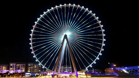 Illuminated ferris wheel