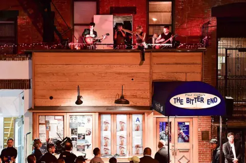 Getty Images Lady Gaga plays on the roof