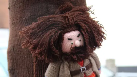 PA Media Knitted version of Hagrid