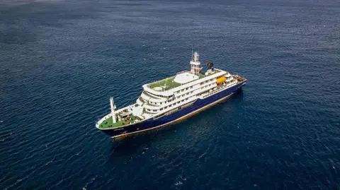 The MV Hondius cruise ship. 