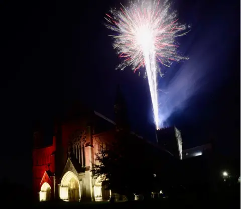 Fantastic Fireworks St Albans Cathedral fireworks