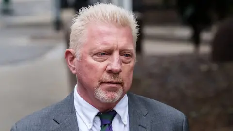 Getty Images Boris Becker arrives at Southwark Crown Court, London, 29 April 2022