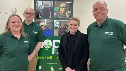 Essex County Council Volunteers of community supermarket in Laindon