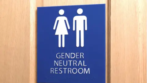 Getty Images Gender neutral toilet sign