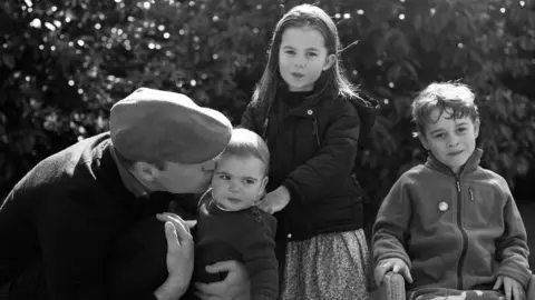 Duchess of Cambridge/PA Duke of Cambridge with Princes George and Louis and Princess Charlotte