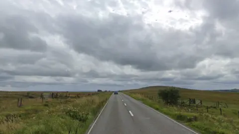 A stretch of the A386 from Google Street View 