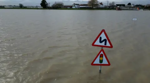 Flooded road