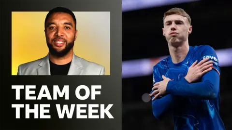 Cole Palmer image next to the Troy Deeney team of the week graphic