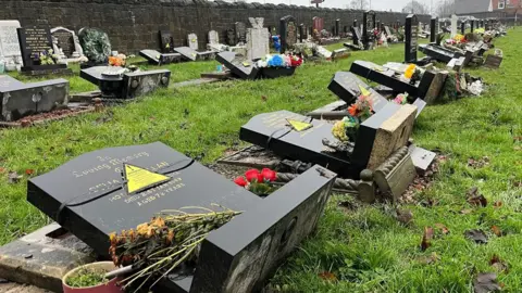 Caroline Briggs Headstones in Heaton Cemetery