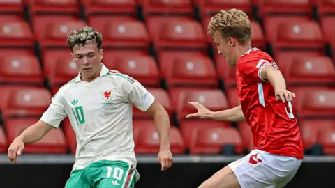 Wales' Cruz Allen in action against Denmark