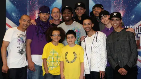 Tim Whitby/Getty Images A group picture of the original members of Diversity at Britain's Got Talent in 2009