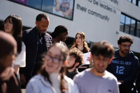 PA Media students from the Ark Globe Academy in London receive their results