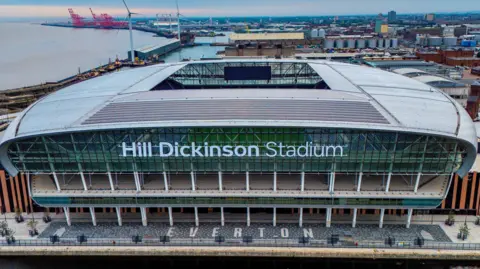 PA Media An aerial view of Hill Dickinson Stadium, home of Everton.