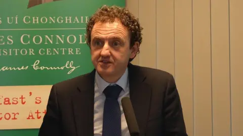 PACEMAKER 28/10/2019 Professor Colin Harvey (QUB) speaks at the Sinn Fein press conference