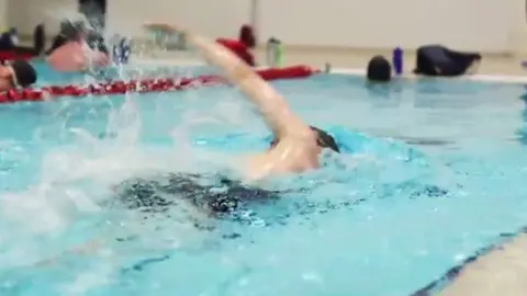 Stroke Association Neil has returned to swimming even though he can only use one arm