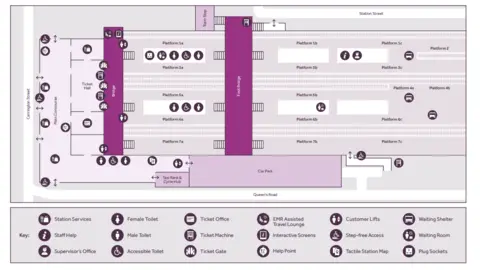 EMR An East Midlands Railway accessibility map for Nottingham Station