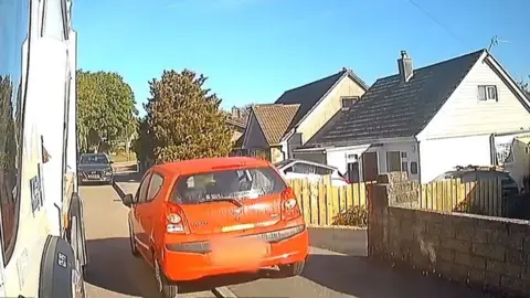 Cornwall Council Car on pathway