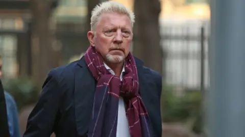 PA Media Boris Becker, pictured on 21 March 2022, outside Southwark Crown Court