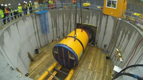 United Utilities A tunnelling machine called Diggory was used to clear rock