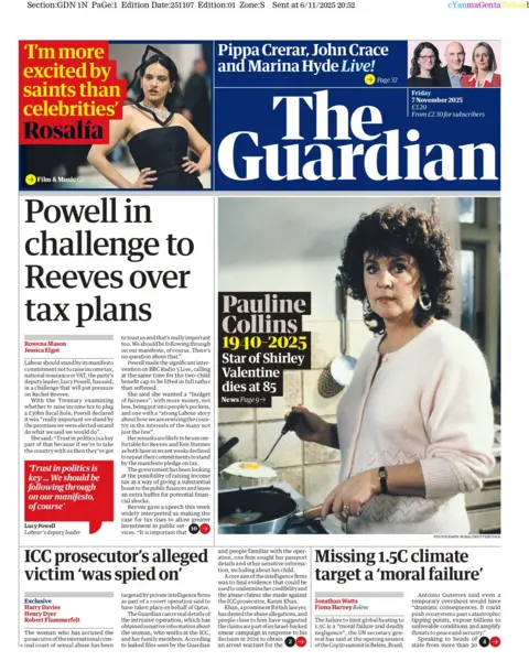 "Powell in challenge to Reeves over tax plans"