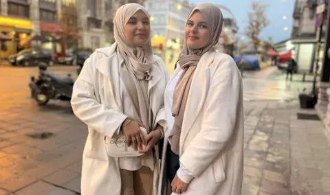 BBC Ines and Chaimae in Brussels