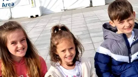 Heather Searle Emily, 11, Esme-Rose, 5 and Alyks, 12