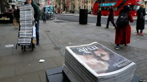 Reuters Copies of the Evening Standard in London