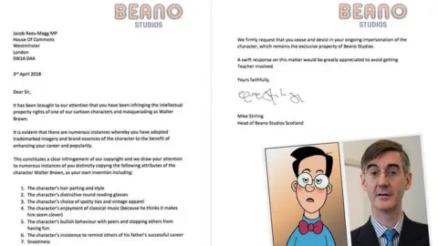 The Beano legal letter