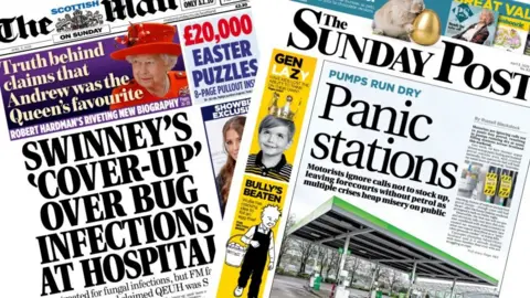 index picture combining the front pages of two newspapers