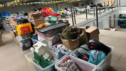 Michaela Martindale Donated items at the Baby Bank charity in Bedford