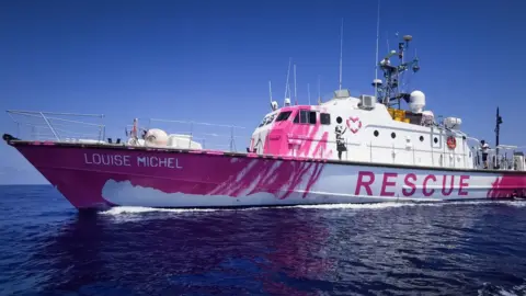 Louise Michel/PA Wire Louise Michel, Banksy refugee rescue boat