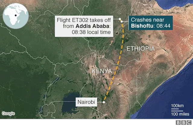 Ethiopian Airlines Flight recorders recovered from crash site