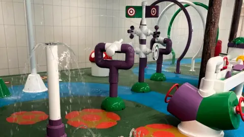 Reading Borough Council Splashpad zone Rivermead