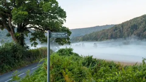 Getty Images Offa's Dyke path sign