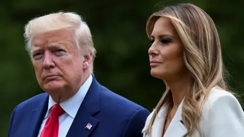 Reuters US President Donald Trump and his wife Melania