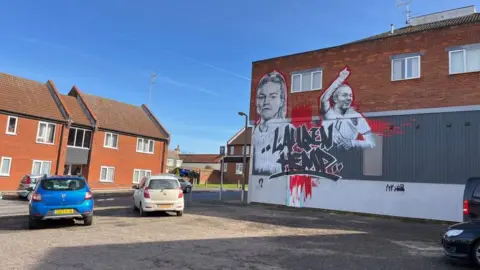 Martin Giles/BBC The mural in North Walsham