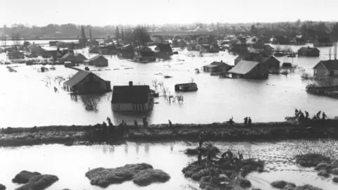 Courtesy of Canvey Community Archive Canvey Island after the 1953 floods