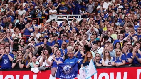 Getty Images Chelsea supporters in a crowd